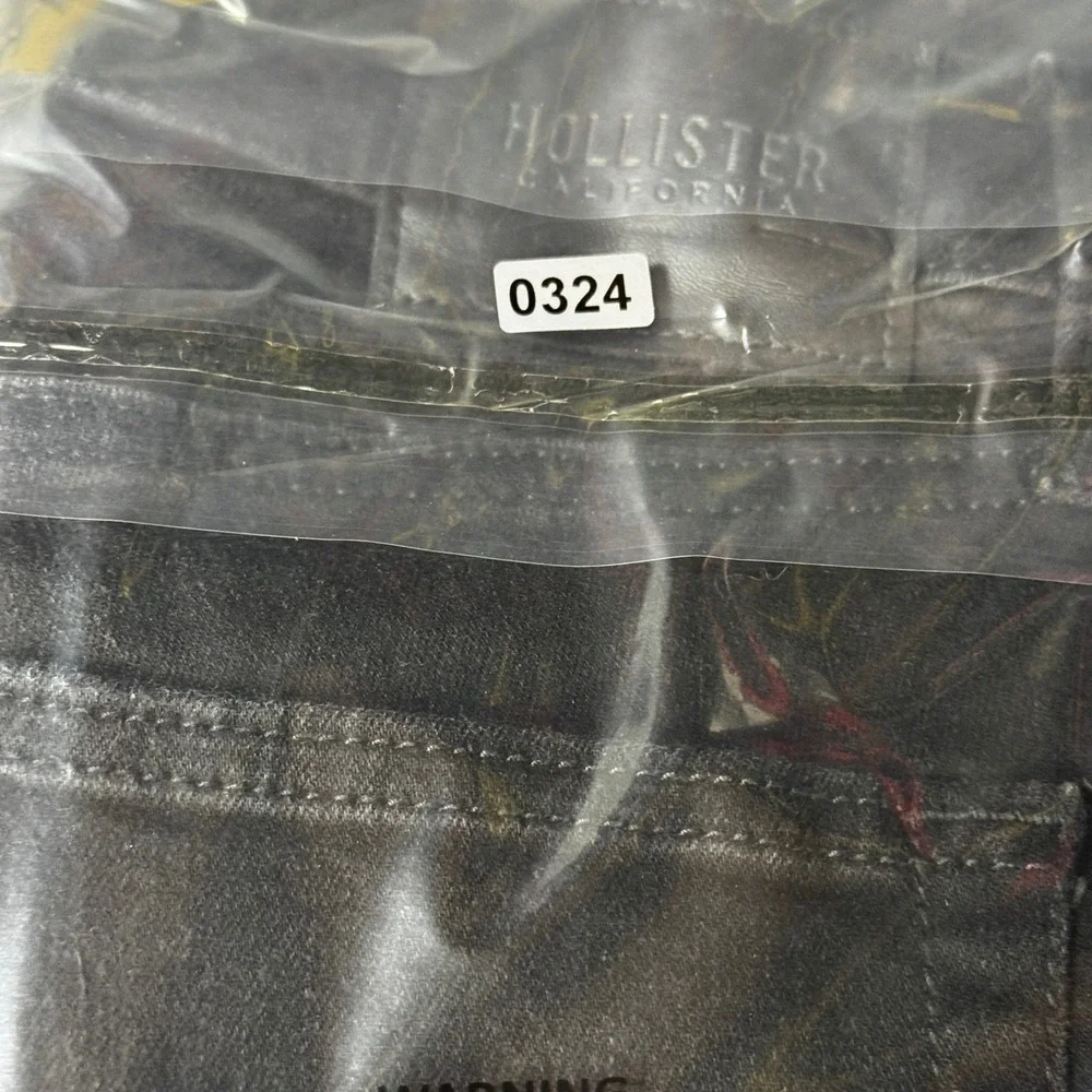 Hollister Advanced Stretch Skinny Jeans Black Mens 28x30 Slim Fit Denim